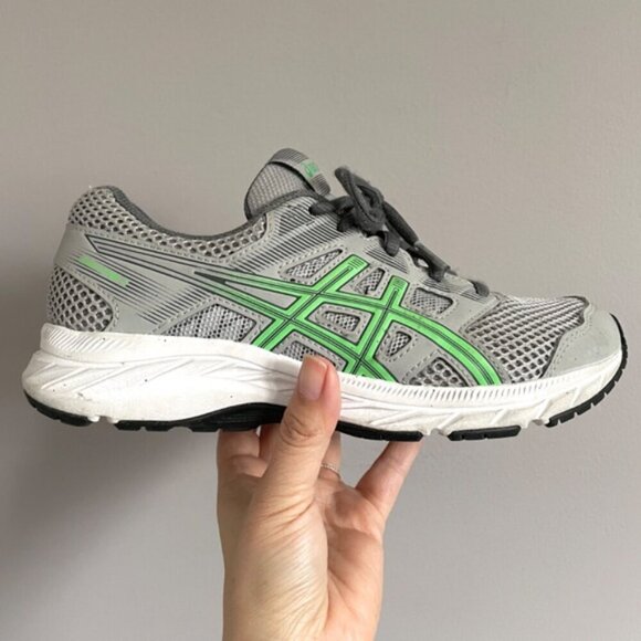 Asics GEL-Contend 5 Gray / Green Runners - 6US, light use! - Picture 3 of 9